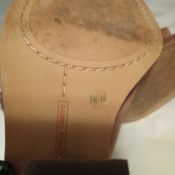 Vince Camuto Open Toe Bootie Nubuck Leather 9 - Picture 6 of 8